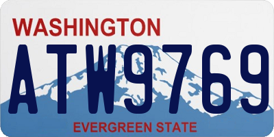 WA license plate ATW9769
