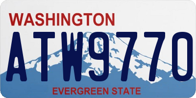 WA license plate ATW9770