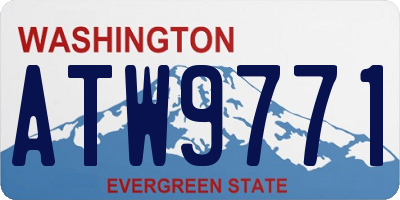 WA license plate ATW9771