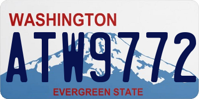 WA license plate ATW9772