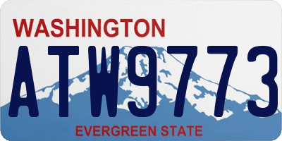 WA license plate ATW9773
