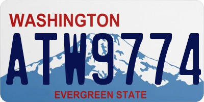 WA license plate ATW9774