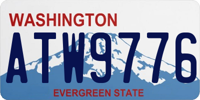 WA license plate ATW9776