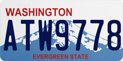 WA license plate ATW9778