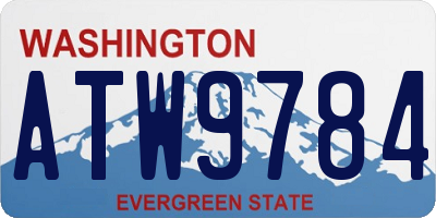 WA license plate ATW9784
