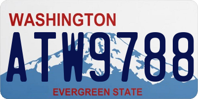 WA license plate ATW9788