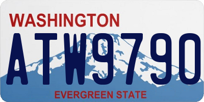 WA license plate ATW9790