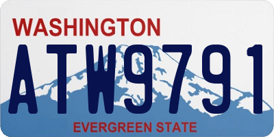 WA license plate ATW9791