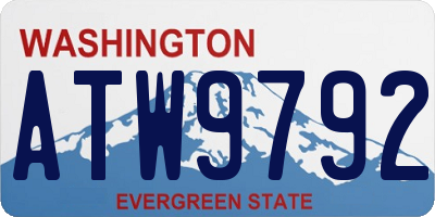 WA license plate ATW9792