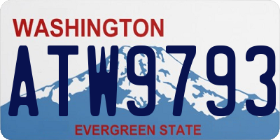 WA license plate ATW9793