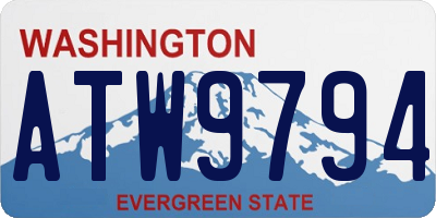 WA license plate ATW9794