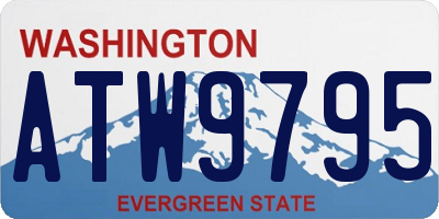 WA license plate ATW9795