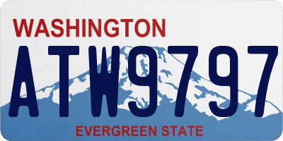 WA license plate ATW9797