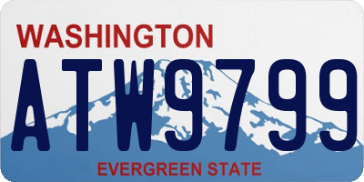 WA license plate ATW9799