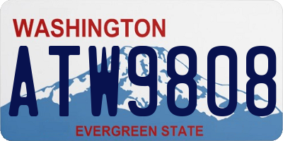 WA license plate ATW9808