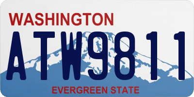 WA license plate ATW9811