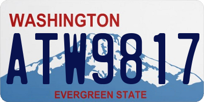 WA license plate ATW9817