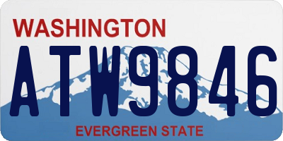 WA license plate ATW9846