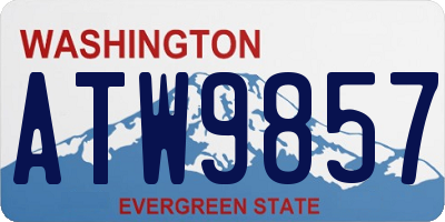 WA license plate ATW9857