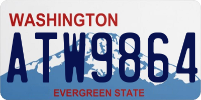 WA license plate ATW9864