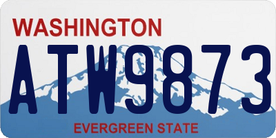 WA license plate ATW9873