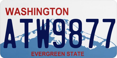 WA license plate ATW9877