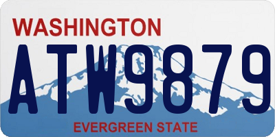 WA license plate ATW9879