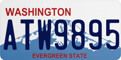 WA license plate ATW9895