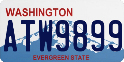 WA license plate ATW9899
