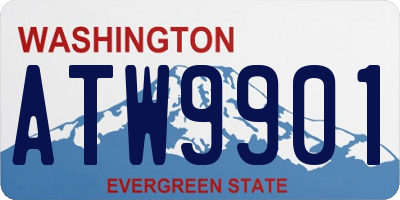 WA license plate ATW9901