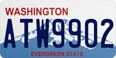 WA license plate ATW9902