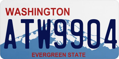 WA license plate ATW9904