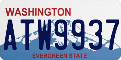 WA license plate ATW9937
