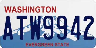 WA license plate ATW9942
