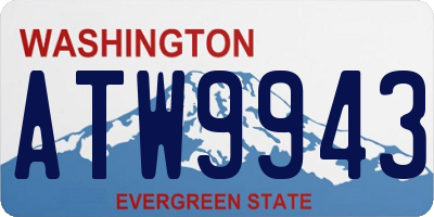 WA license plate ATW9943