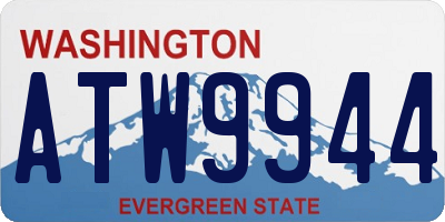 WA license plate ATW9944