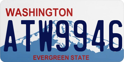 WA license plate ATW9946