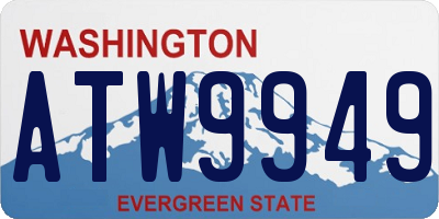 WA license plate ATW9949