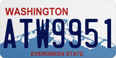 WA license plate ATW9951