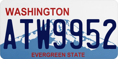 WA license plate ATW9952