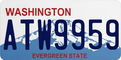 WA license plate ATW9959