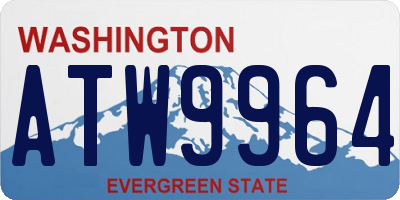 WA license plate ATW9964