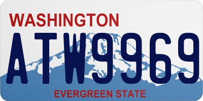 WA license plate ATW9969