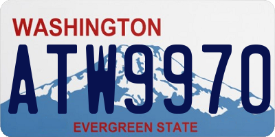WA license plate ATW9970