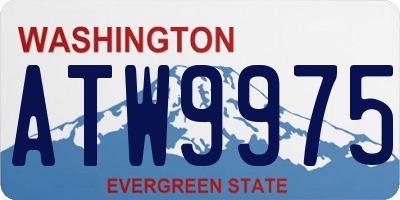 WA license plate ATW9975