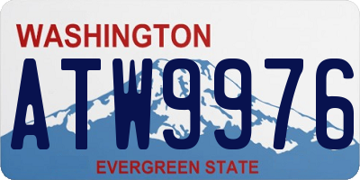 WA license plate ATW9976