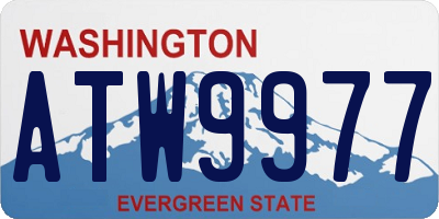 WA license plate ATW9977