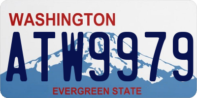 WA license plate ATW9979