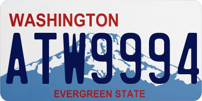 WA license plate ATW9994
