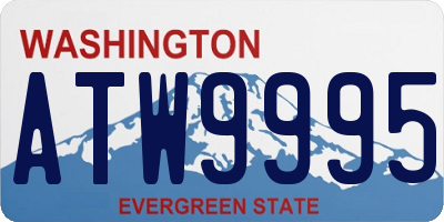 WA license plate ATW9995